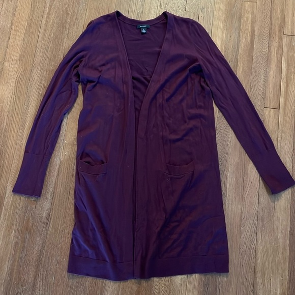 Halogen Cashmere Blend Dolman Sleeve Open Front Long Cardigan - Picture 3 of 5